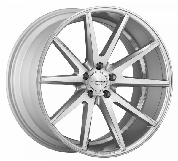 Vossen Felge VFS1 10x19 Zoll LK 5x100 ET50 ML 73,1 in Silver Brushed MID FACE+ Felgenpflegeset Gross