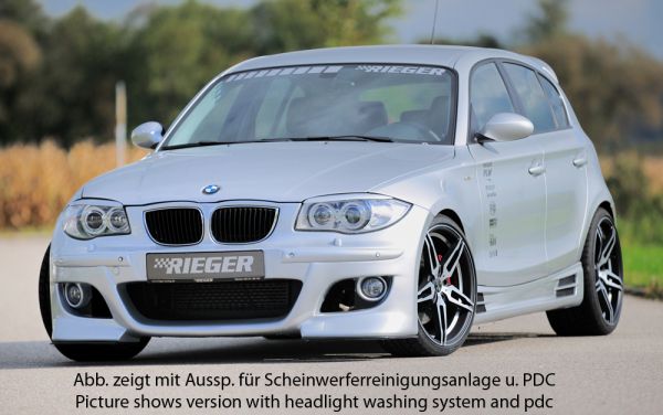 Rieger Spoilerstoßstange für BMW 1er E87 (187 / 1K2/1K4) 4-tür. 09.04-03.07 (bis Facelift)